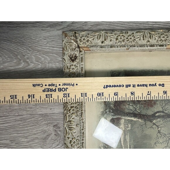 Antique Vintage 1894 J.Hoover Chromolithograph Print Red Barn River Winter Snow - Picture 10 of 16